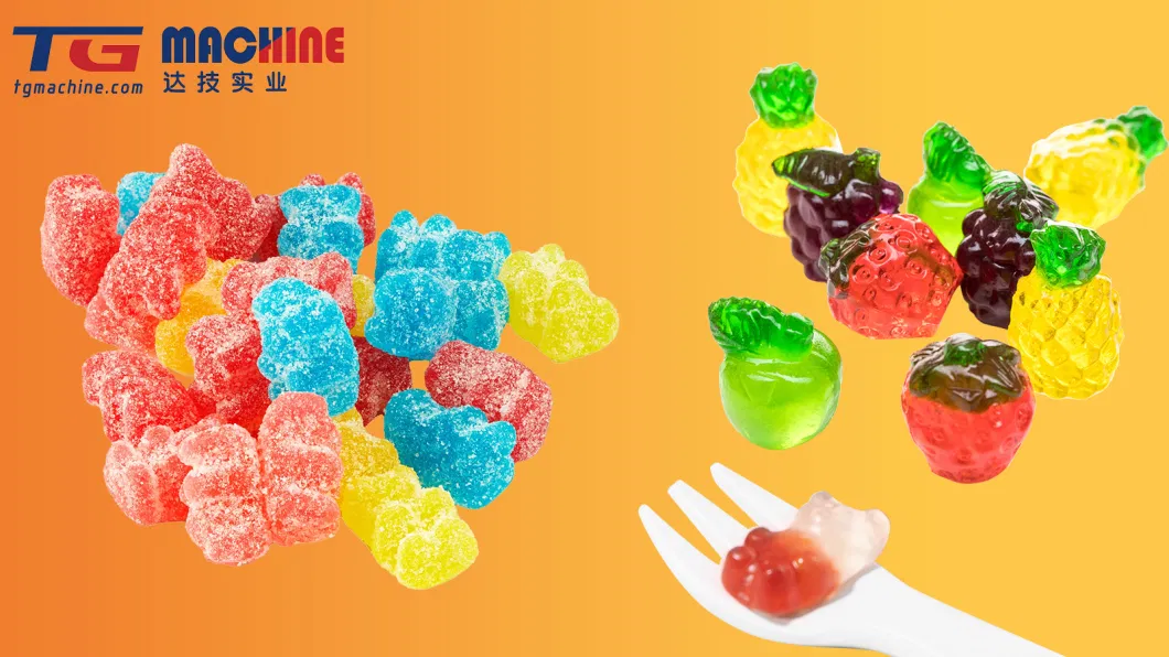 Automatic Soft Candy Jelly Gummy Bear Candy Making Machine