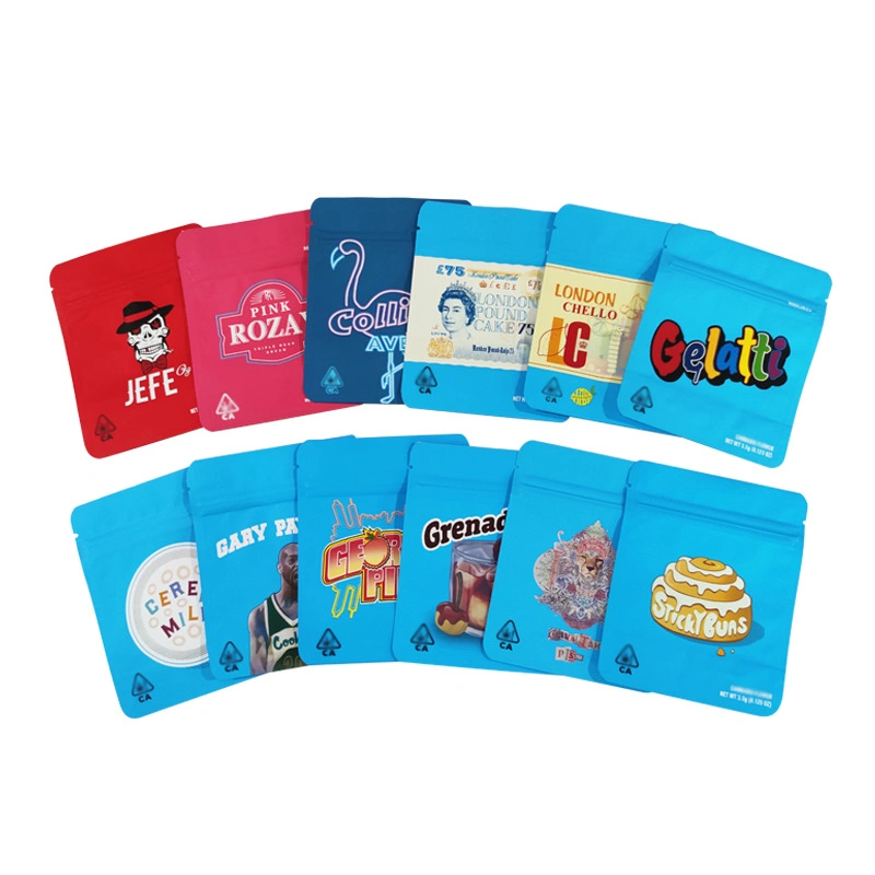 100PCS Hot Sales Stock Mylar Plastic Food Packaging Mositure Child Proof Exit Gummy Candy Bear Pouch Recyclable Bag