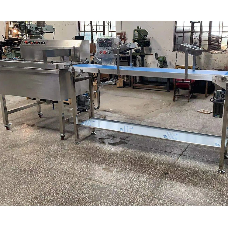 Table Top Mini Chocolate Enrobing Coating Machine Small Chocolate Making Line for Bar Wafers Biscuit Production