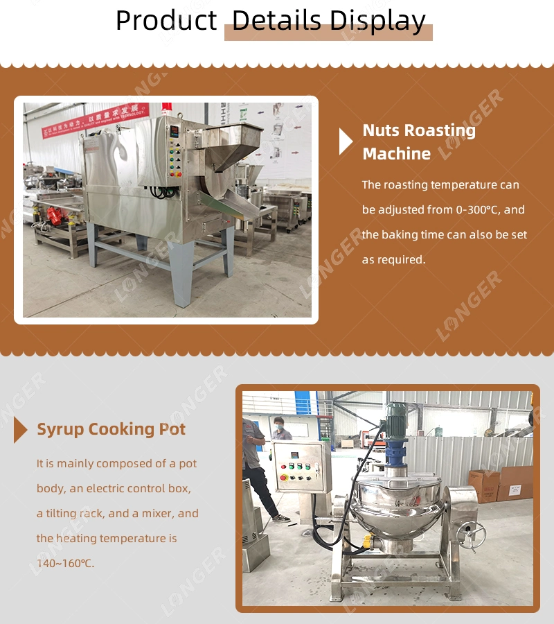 Automatic Small Scale Caramel Candy Groundnut Brittle Maker Peanut Chikki Making Machine