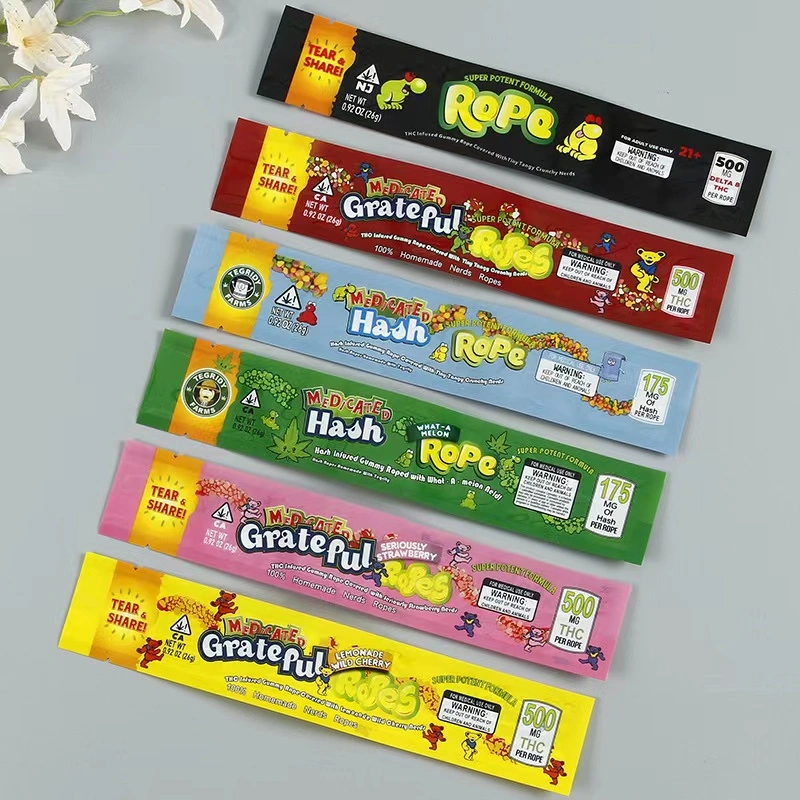 100PCS Hot Sales Stock Mylar Plastic Food Packaging Mositure Child Proof Exit Gummy Candy Bear Pouch Recyclable Bag