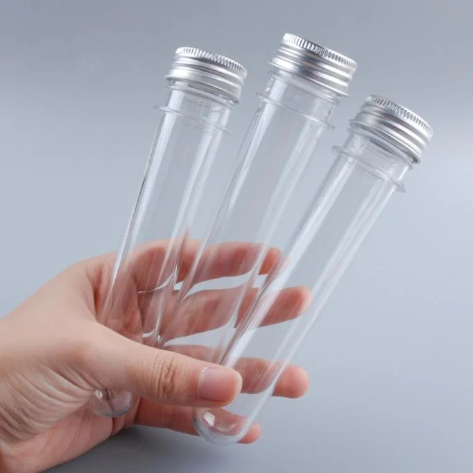 40ml Clear Cylindrical Pet Test Tube Bottle Candy Catnip Shoelace Beads Mask Dispensing Bottle