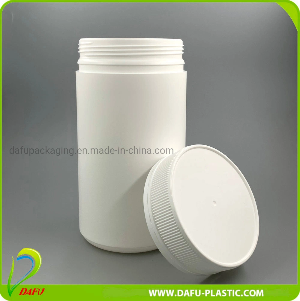 1L HDPE Plastic Pharmaceutical Packaging Powder Bottle with Screw Cap