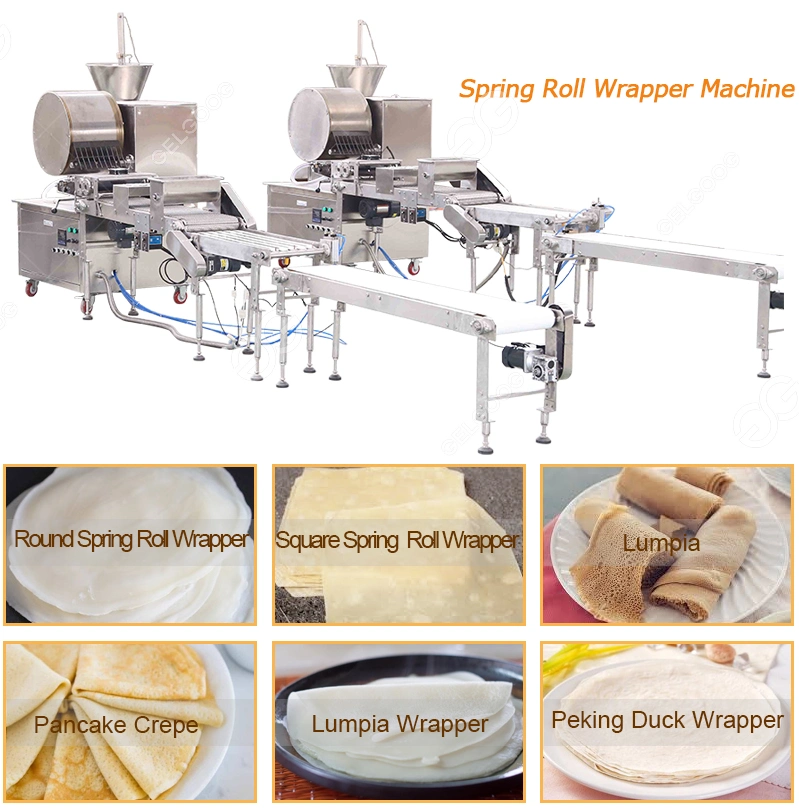 Automatic Lumpia Wrapper Line Spring Roll Pastry Maker Ethiopia Injera Making Machine