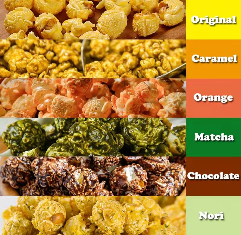 Full Automatic Popcorn Maker Industrial Caramel Mushroom Popcorn Making Machine with CE Certification
