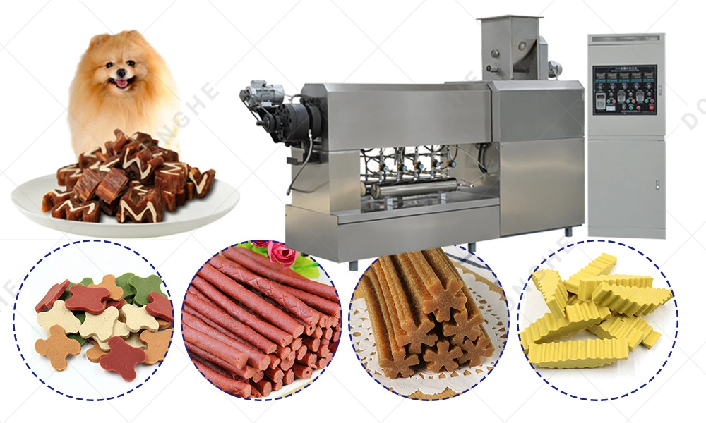 Automatic CE Certificate Dry Dog Food Pellet Making Machine Extruder Machine for Chewing Gum