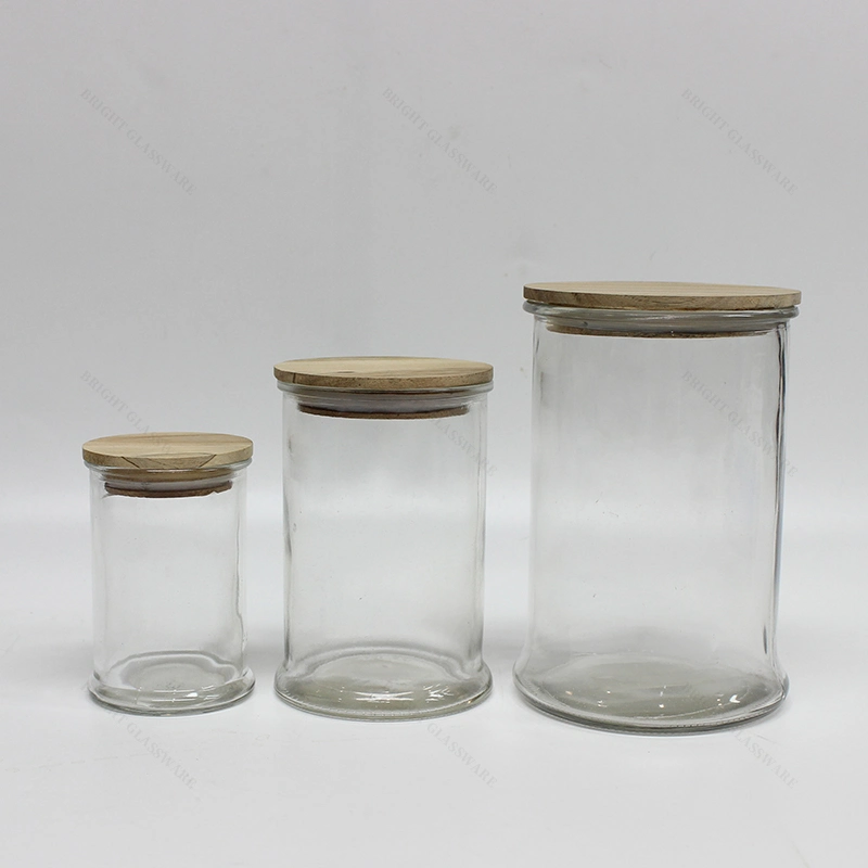 Wholesale Kitchen Storage Glass Storage Jar Set Spice Container Bottles with Silicone