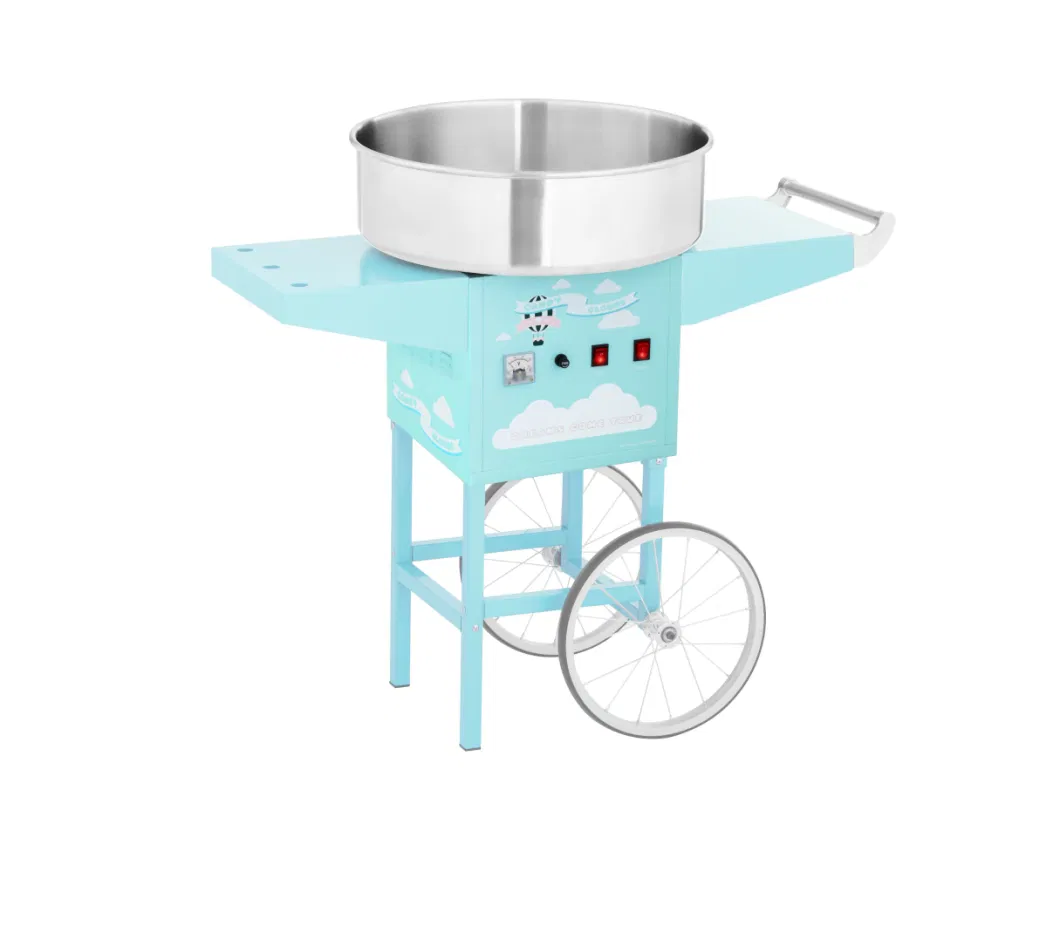 German Quality Standards CE Certified Market Leading Price 1200W Commercial Candy Floss Machine With Cart