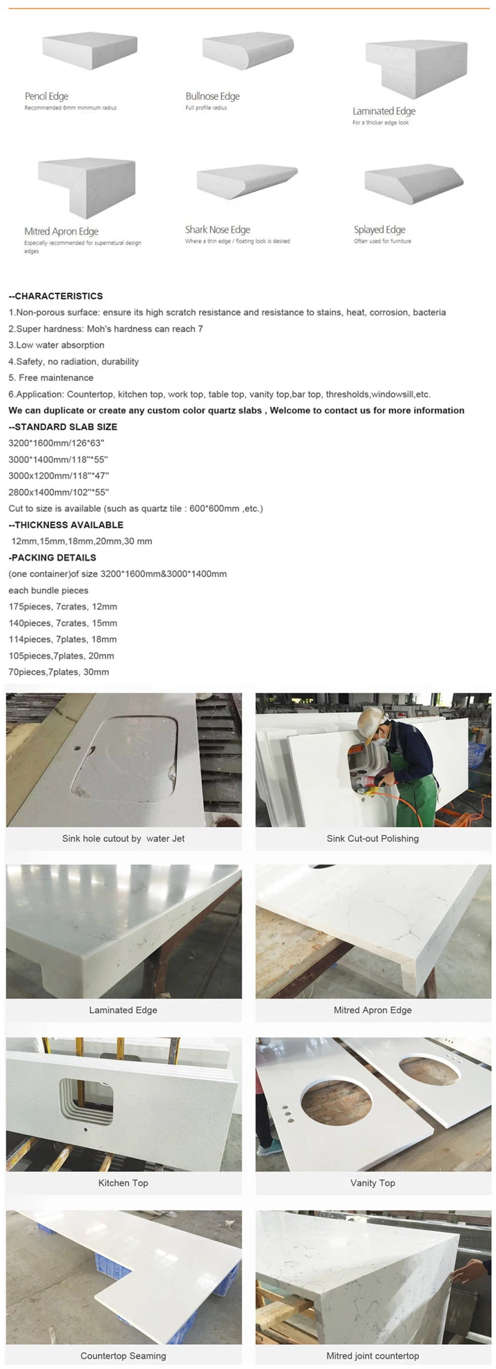 B- Grade Quartz Engineered Slabs with Low Price