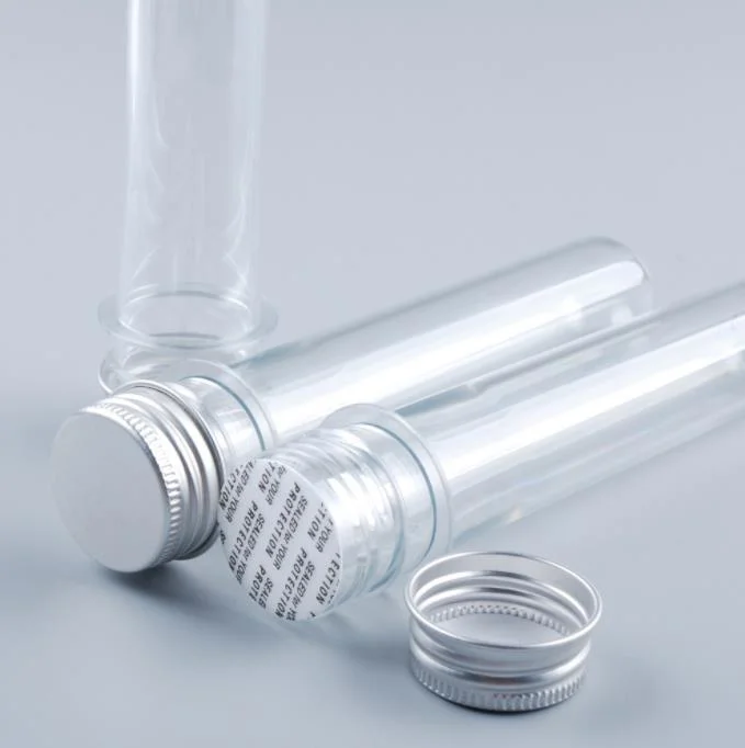 40ml Clear Cylindrical Pet Test Tube Bottle Candy Catnip Shoelace Beads Mask Dispensing Bottle