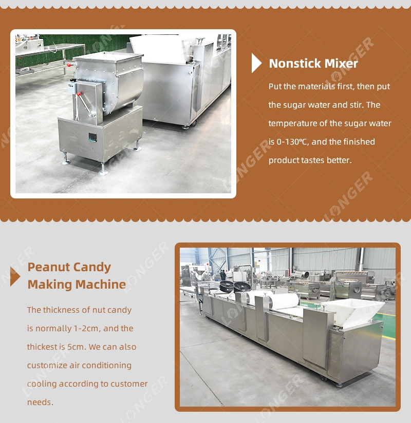 Automatic Small Scale Caramel Candy Groundnut Brittle Maker Peanut Chikki Making Machine