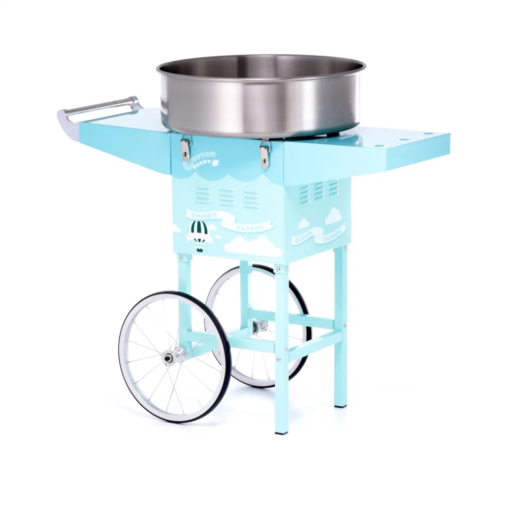 German Quality Standards CE Certified Market Leading Price 1200W Commercial Candy Floss Machine With Cart