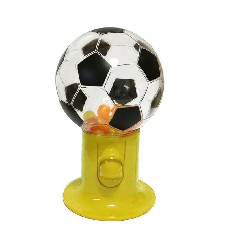 Football Shape Globe Clear Ball Gum Gumball Candy Pull Lever and Dispense Fift for Kids Holidays Activities Jelly Bean Dispenser Machine Mini Candy Dispenser