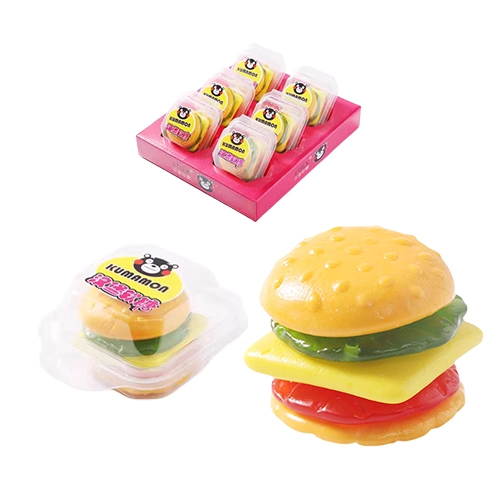 Candy Manufacturers Wholesale Custom Halal 30g Hamburger Gummy Candy