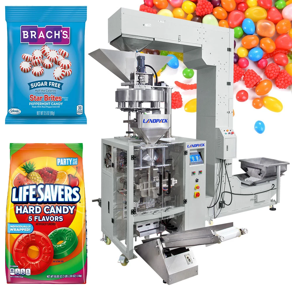 Factory Price Automatic Vertical Candies Nuts Salts Sugar Packing Packaging Machine with Volumetric Cups