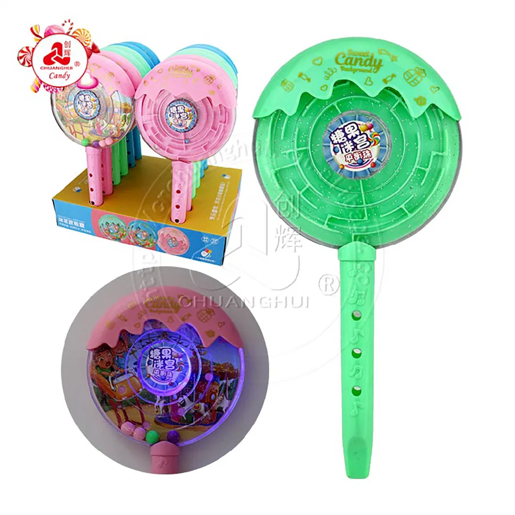 LED Flashing Maze Lollipop Toy Flute Whistle Toy Candy