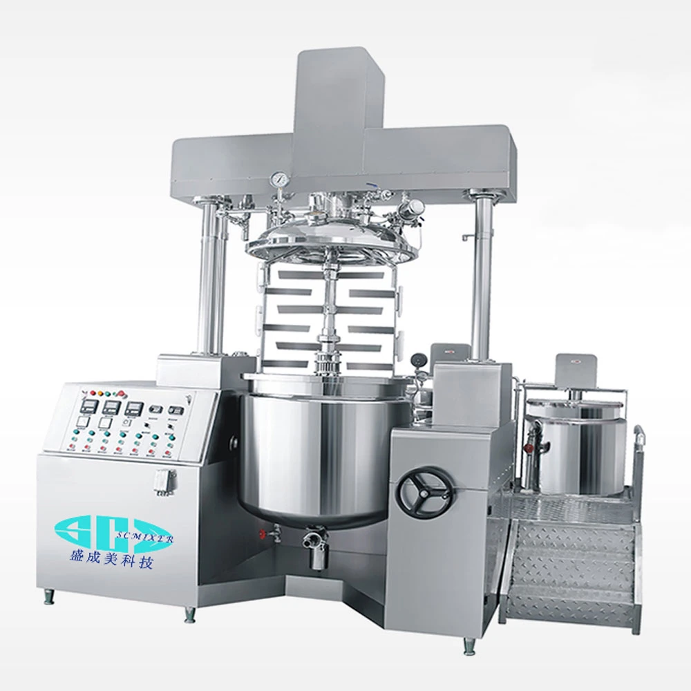 Jacket Heating Mixing Kettle for Food Factory Juice Jam Vacuum Emulsifier Homogeneous Machine Jelly Making Machine