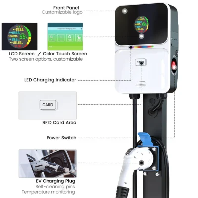 Xydf Gbt Chademo Type1/2 7kw Gbt Home Wallbox Electric Car Chargepoint Smart AC EV Charger