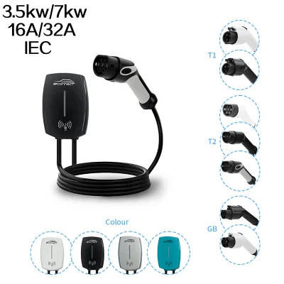 3.5kw 7kw 16A 32 IEC Type 2 Car Charger Wallbox Electric Vehicle EV Charging Station with CE