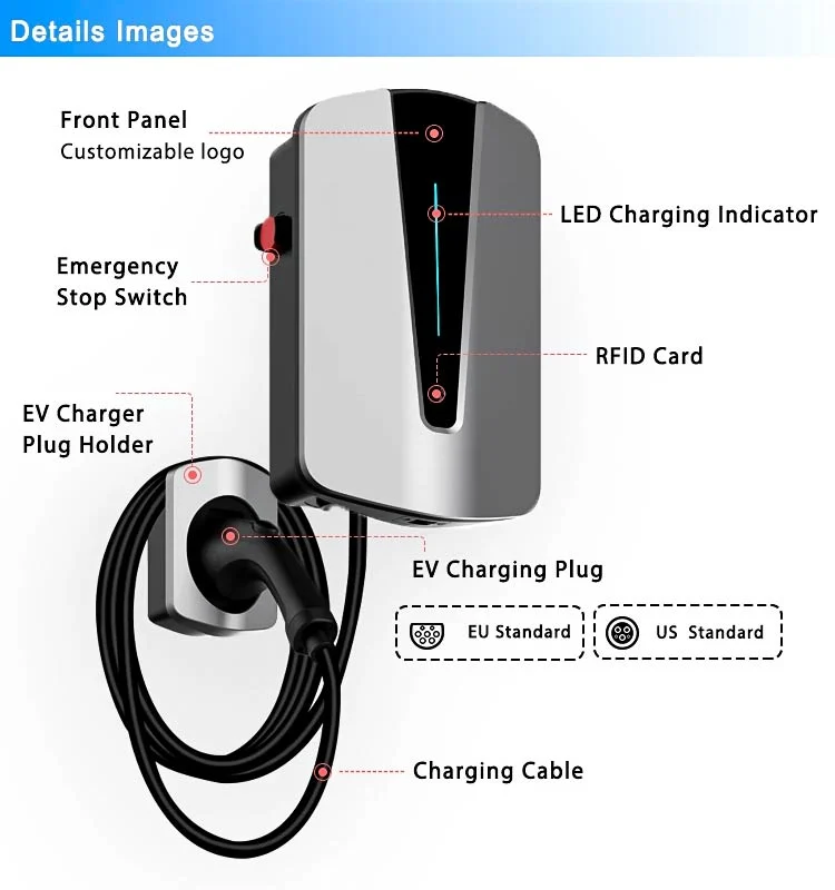 New Energy Automobile AC EV Fast Charging Electric Cars Charging Station