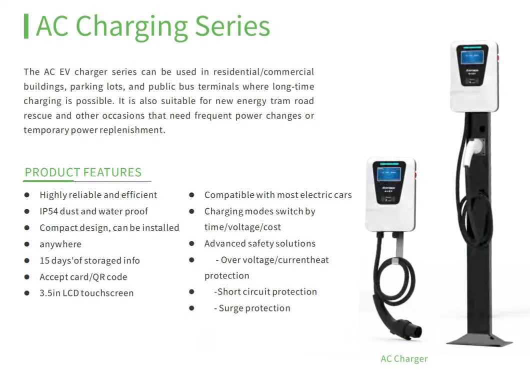 GB/T CCS2 Dongfeng China EV Charging Assistance Vehicle AC Charge Spots Pile with Cheap Price