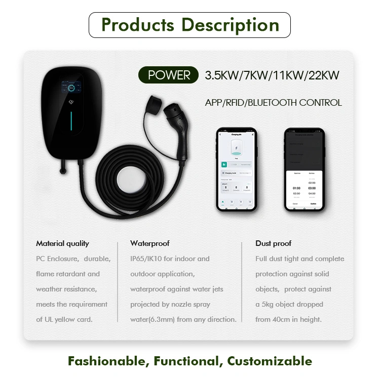 Low MOQ Green Science SAE J1772 EV Charger Fleet Charging Level 2 Chargepoint with High Quality