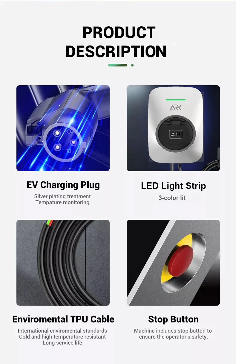 European Standard Level 2 IP54 Ik08 Enclosure 7kw EV Charging Point