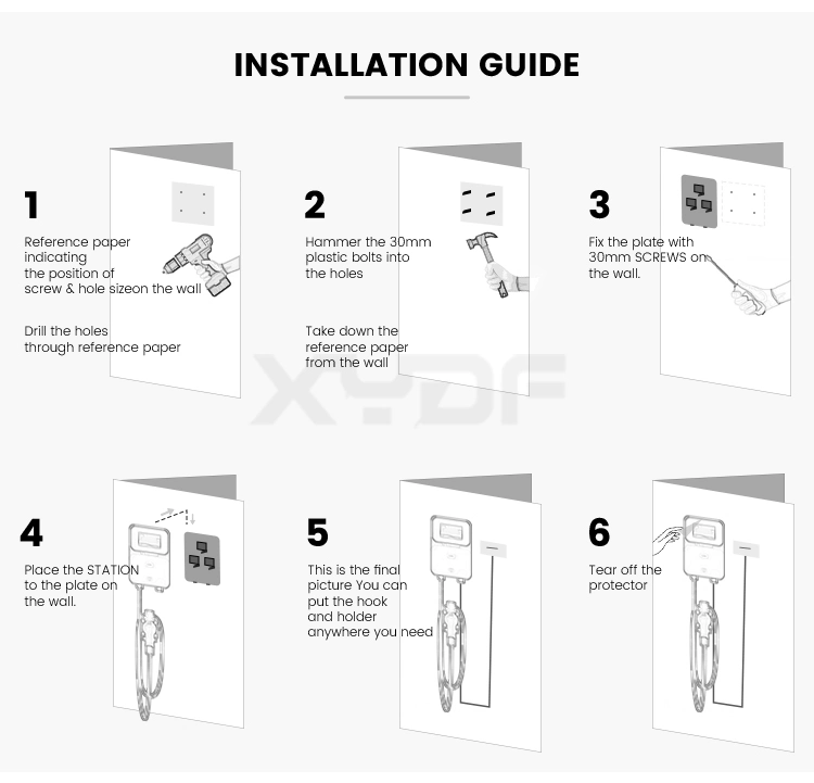 Xydf Gbt Chademo Type1/2 Home Use 7kw Level 2 Wallbox Electric Vehicle Car Chargepoint AC EV Charger