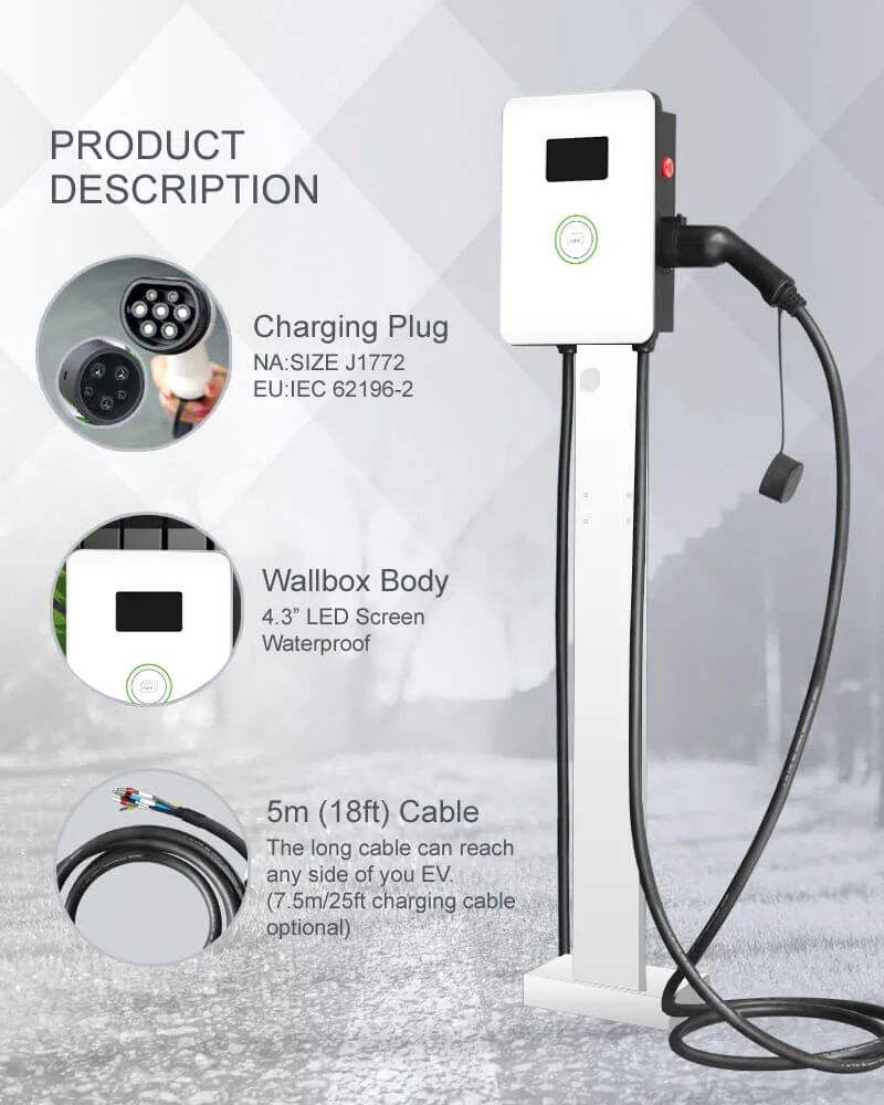 Home EV Charging Station AC Charging Electric Vehicle Charging Point 7kw 11kw 22kw with Ocpp1.6