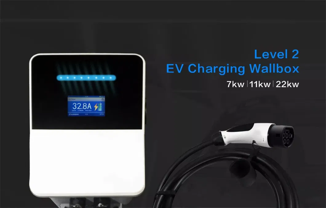 22kw*2 Dual Connector EV AC Charging Pile for Commercial Public Use Charging Station