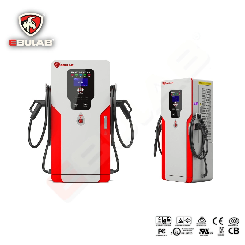 Outdoor Electric Vehicle Commercial Smart AC DC EV Charging Station for Electric Car 60kw 80kw 120kw 180kw Charger with 5m Cable