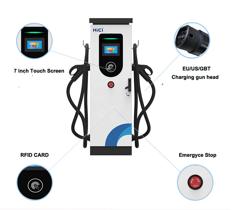 RFID, Mac, Screen Button Supported EV DC Fast Charging Stations Pile