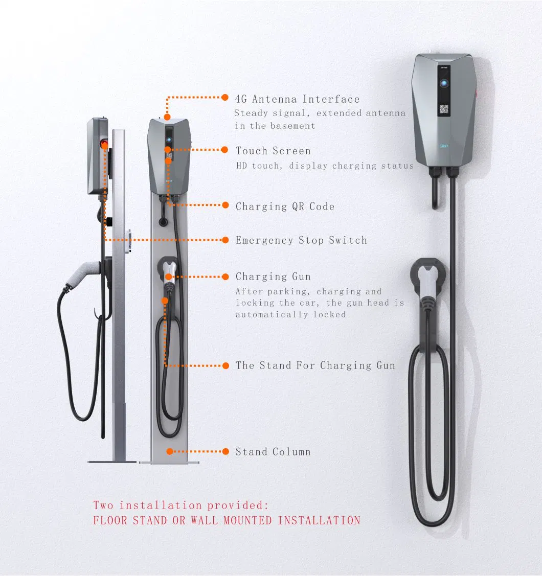 Factory Type 2 APP Control Charging Pile EV Charger 7kw AC Wallbox Portable EV Charging Stations for Electric Vehicles