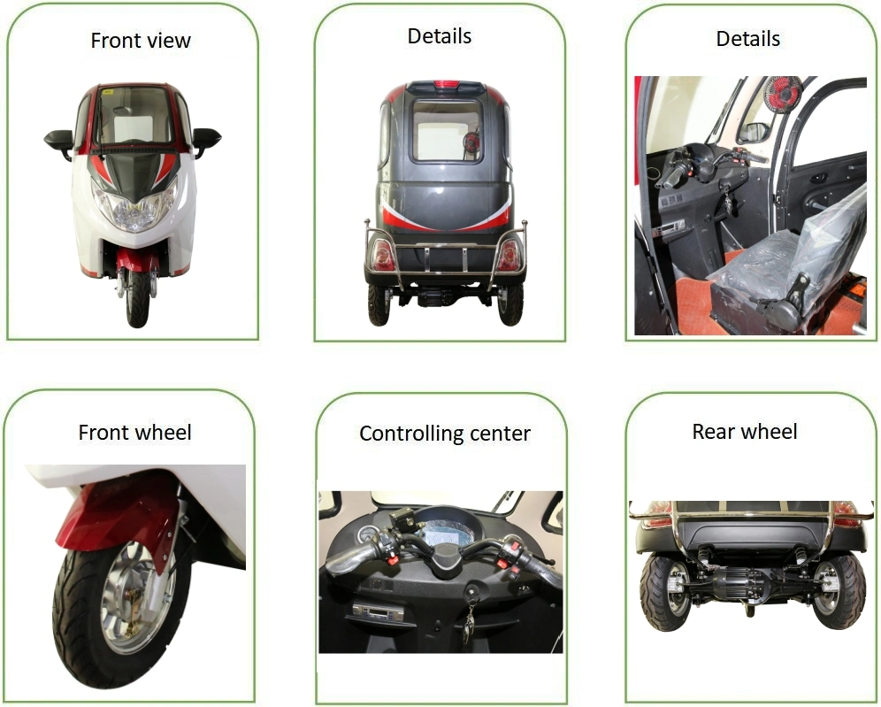 CE 1000W Electric Cheaper Close Tricycle with Passenger Seat for Handicapped