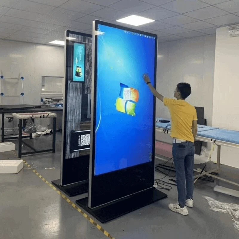 Phone Charging Kiosk Touch Digital Signage Totem 55inch Advertising Display