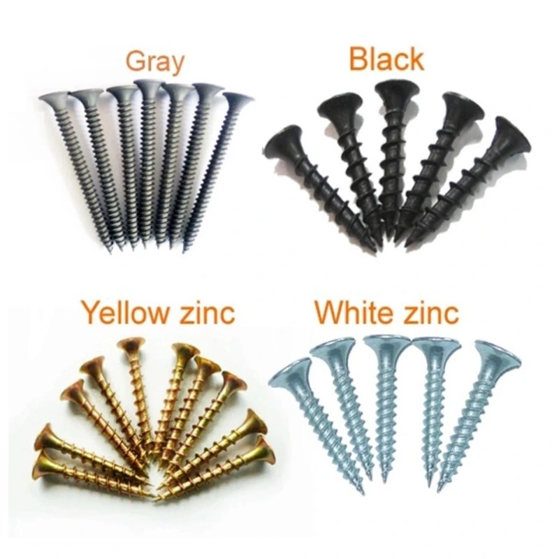 Gypsum Screw Black Phosphate Fine Thread Drywall Screw Zinc Coarse Thread Sharp Point Drill Point Manufacturer