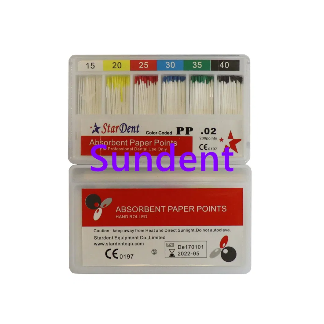 OEM Packing Absorbent Paper Point Disposable Dental Paper Point Dental Material