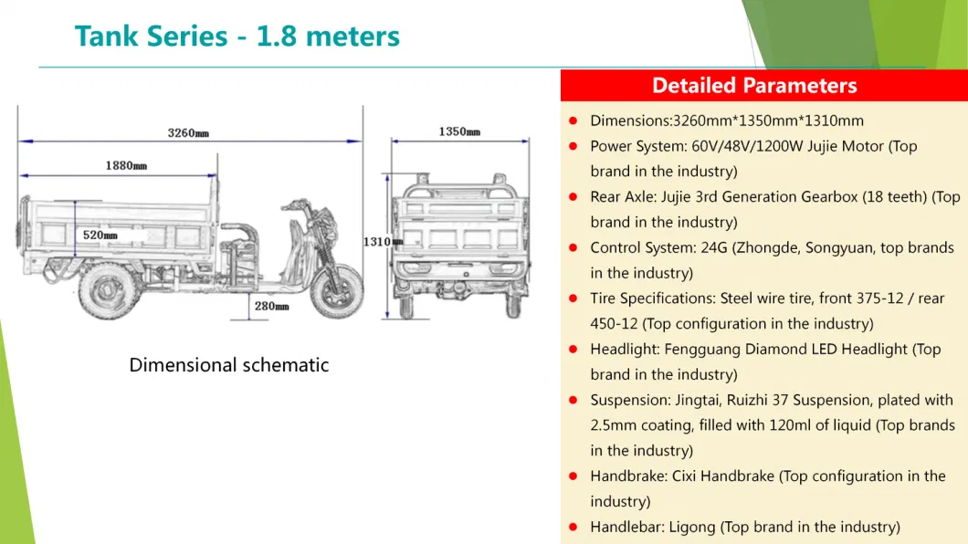 Eco-Friendly Fast-Charging Ultra-Long-Lasting Electric Trike Battery Tricycle Rickshaw