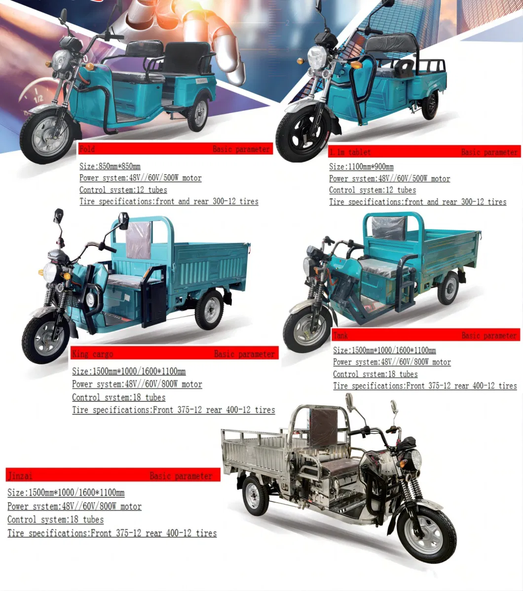 Eco-Friendly Fast-Charging Ultra-Long-Lasting Adult 3 Wheel Electric Sport Mountain Rickshaw Tricycle