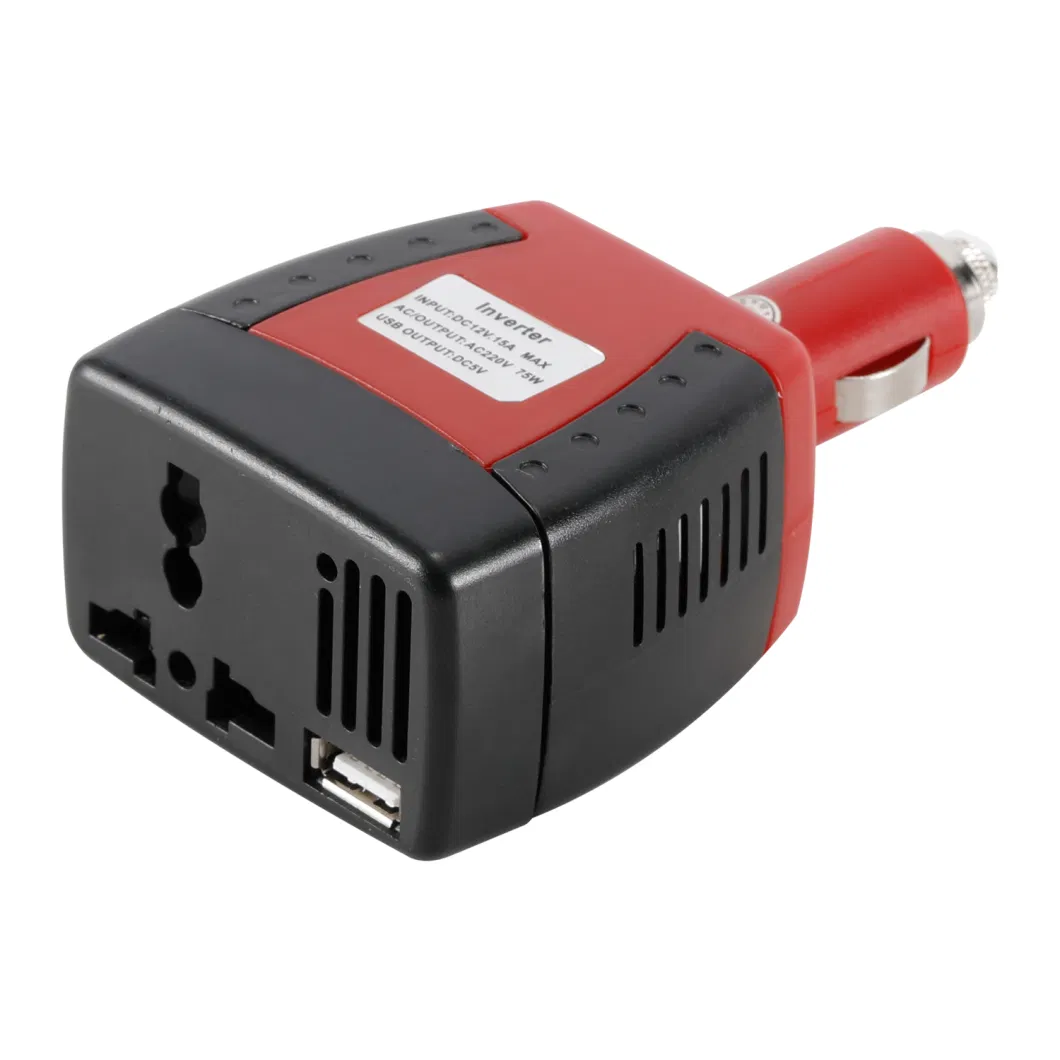 12V 220V DC AC Charger Adapter Power 75W Car Inverter