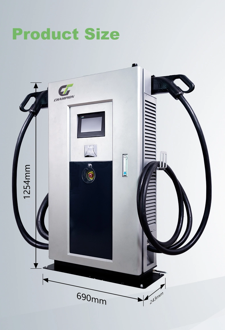 Commercial 60kw Fast Floor Type Electric Car Charging Station Gbt/Chademo DC Charging Pile Ocpp Electric Car Charger