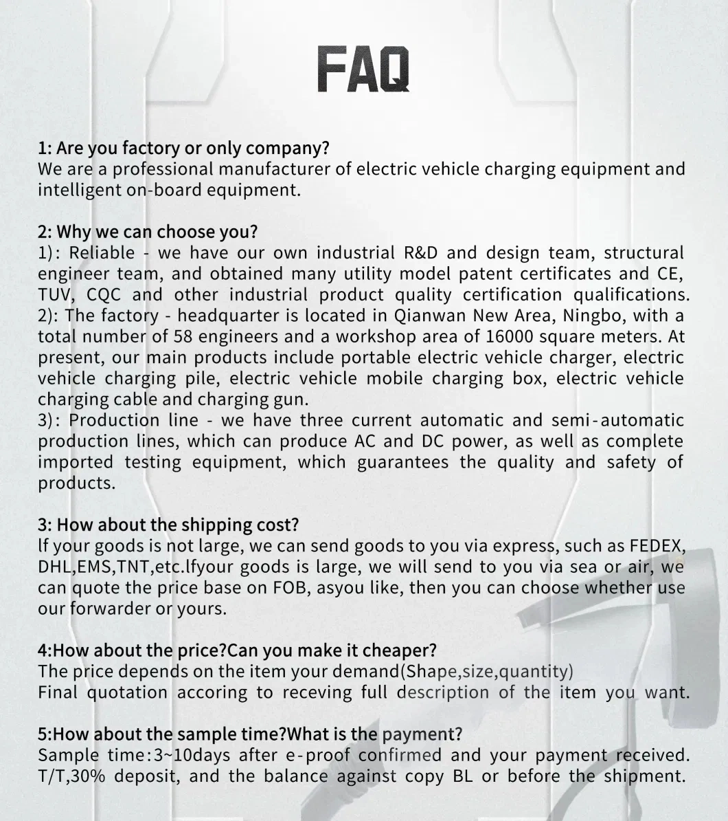 7 Kw Electric Vehicle AC Charging Box