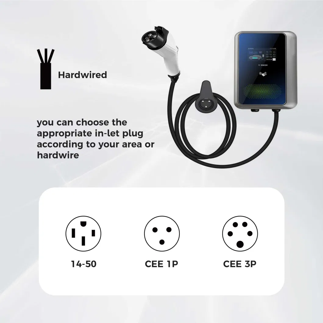 11kw Home Electric Car Charging Point Charger with Ocpp1.6j, RFID Card, WiFi, Ethernet/4G