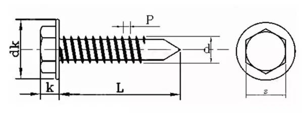 Custom Metal Roofing Galvanized Hex Head Self Drilling Screws/Self Tapping Screw