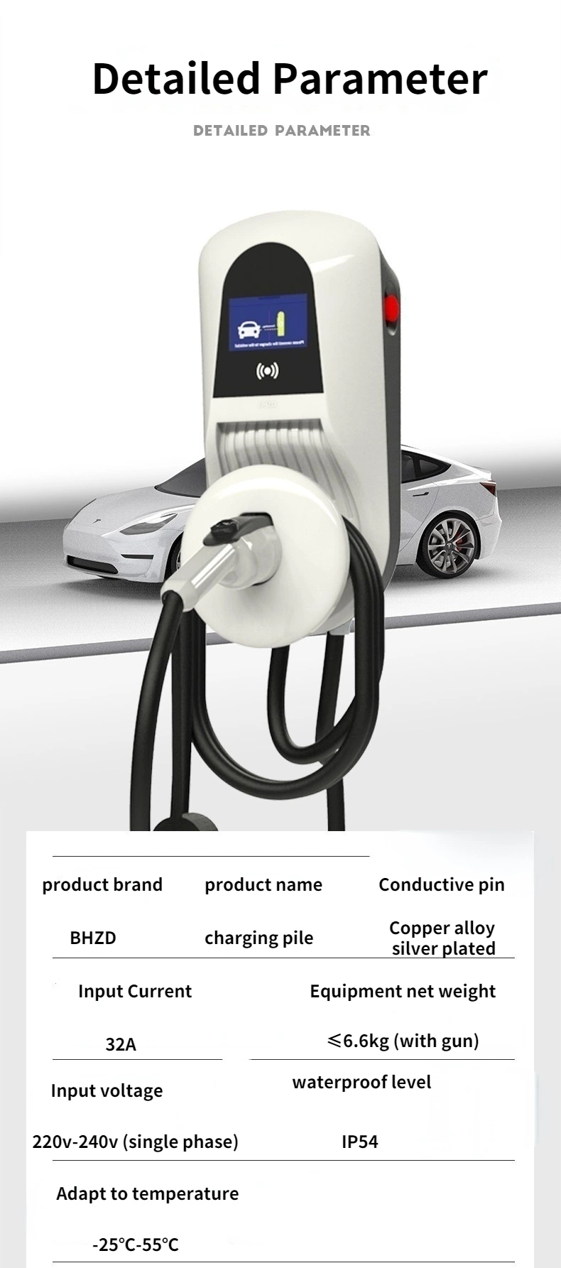 Vehicle Battery Charging Business or Home Electronic EV Charger