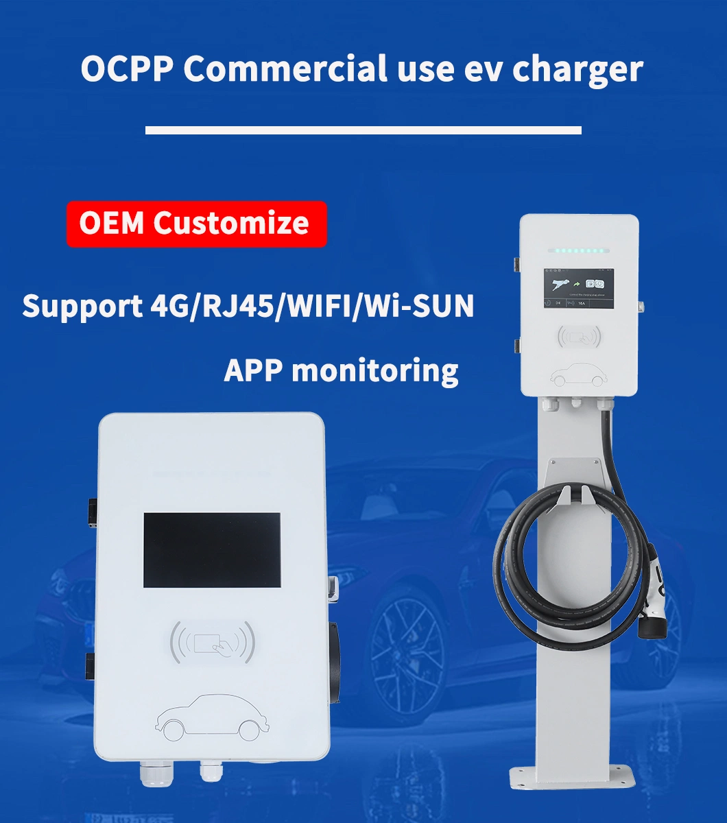 Easy to Install CE TUV Certification Battery Car Charger Commercial EV Charger RoHS Charger Ocpp1.6 EV Charging Station 22kw AC