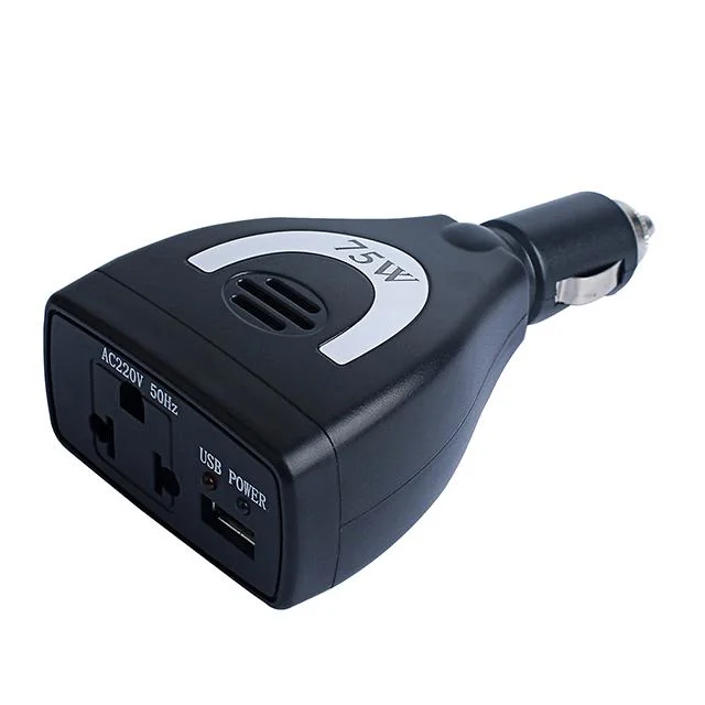 DC to AC Laptop Adapter 75W Car Power Mini Inverter