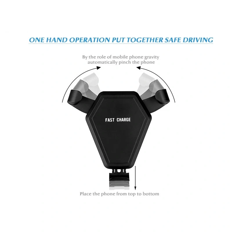 Infrared Automatic Sensor Cell Phone Fast Wireless Car Charger with Holder