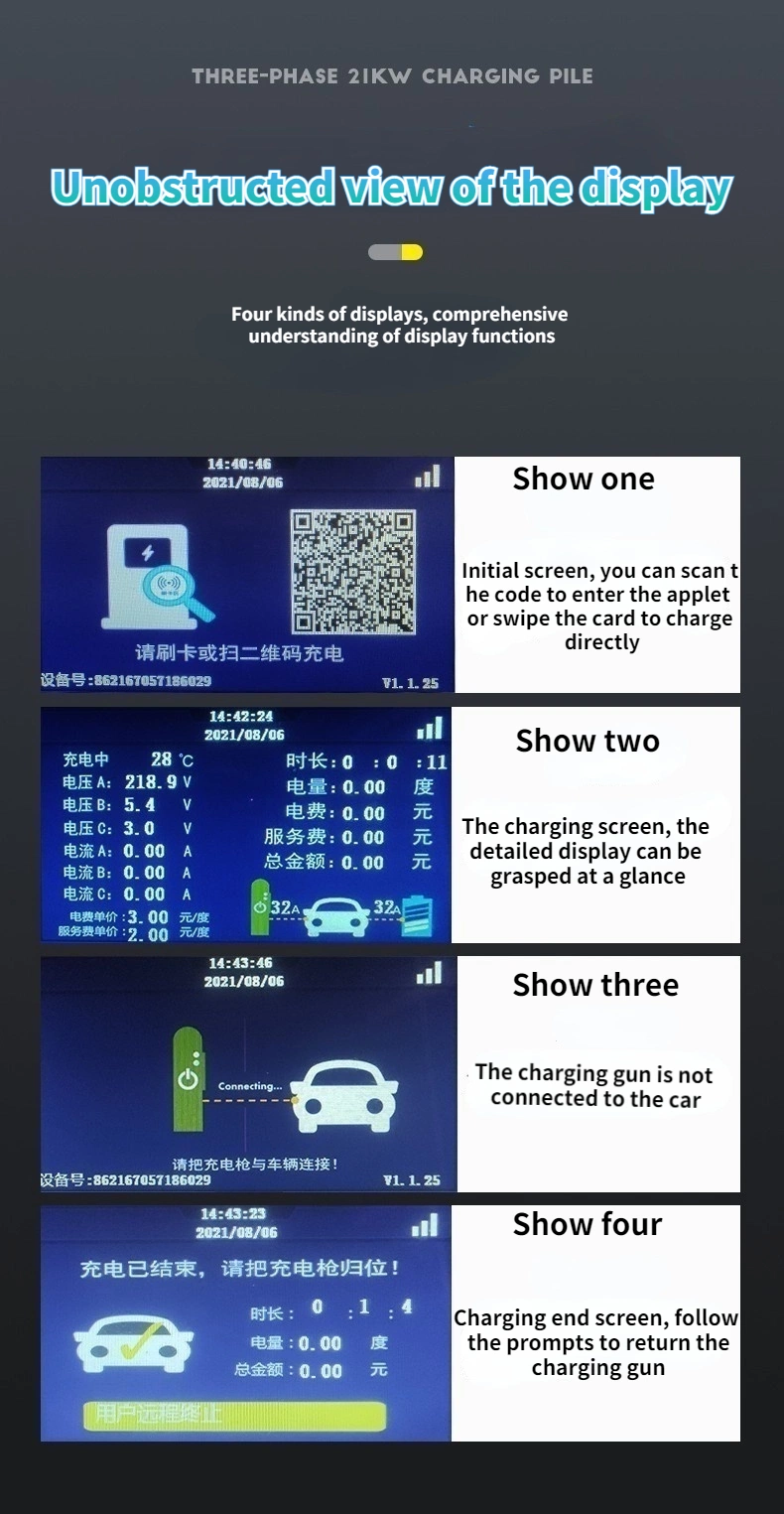 Vehicle Battery Charging Business or Home Electronic EV Charger