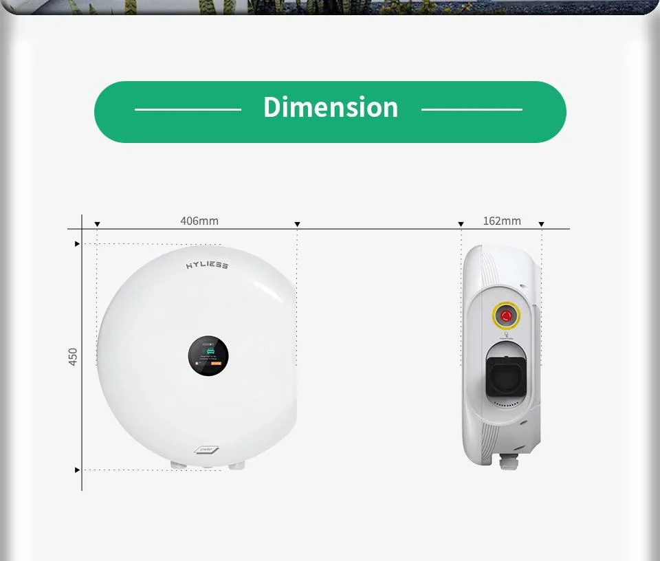 Hyliess EV-S 22kw Wallbox Type 2 EV Wall Charger 32A 400V AC Charger Station Charging Point for Home Use Charger